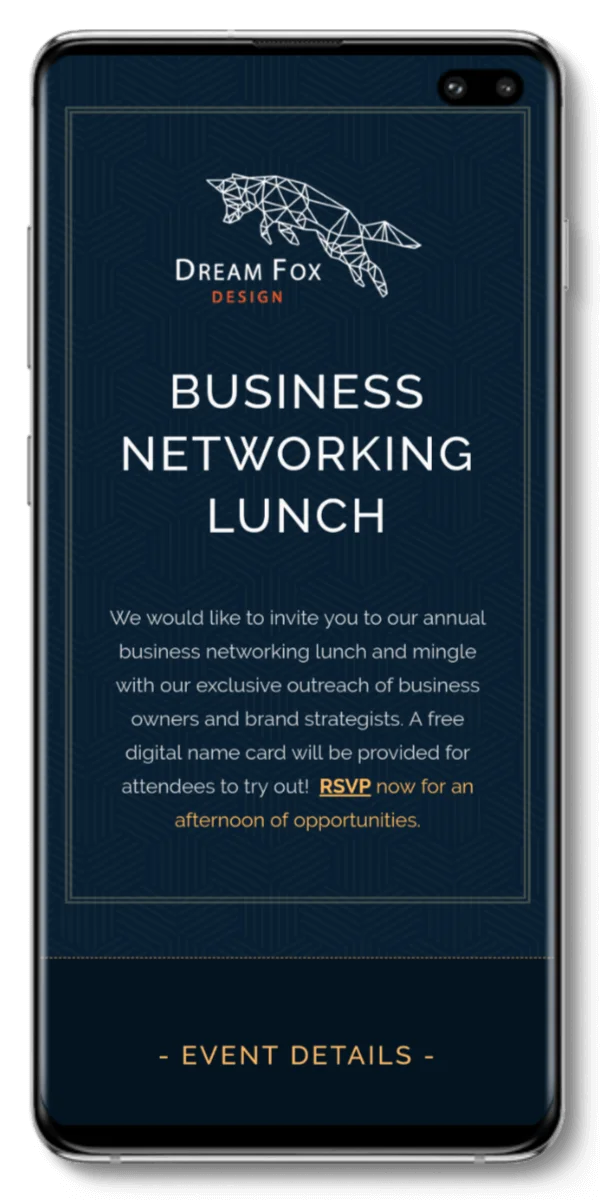 digital invitation singapore sample networking lunch_phone