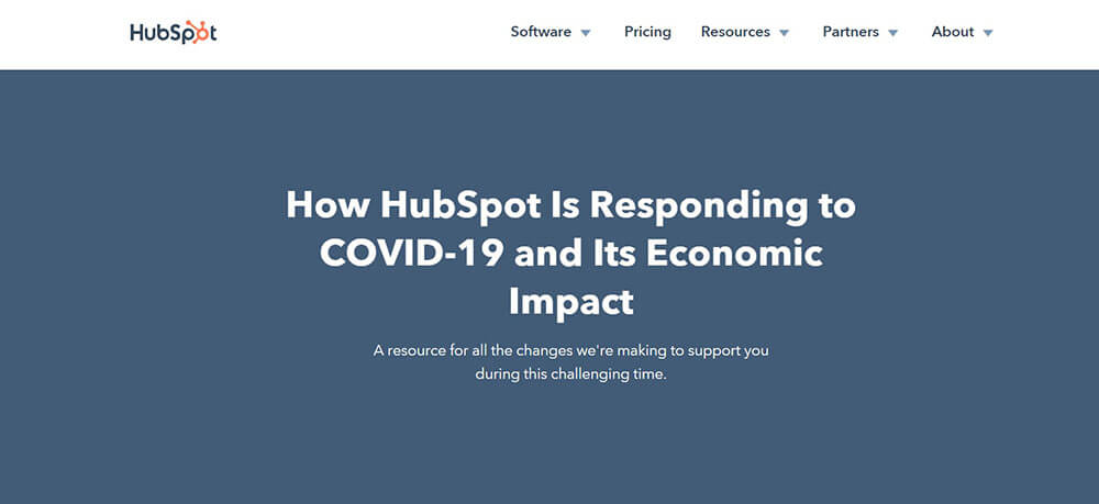 hubspot sales marketing free tools discounted software discount covid19 covid-19 coronavirus cb circuitbreaker circuit breaker support business businesses grants funds assistance solidarity promotion promo