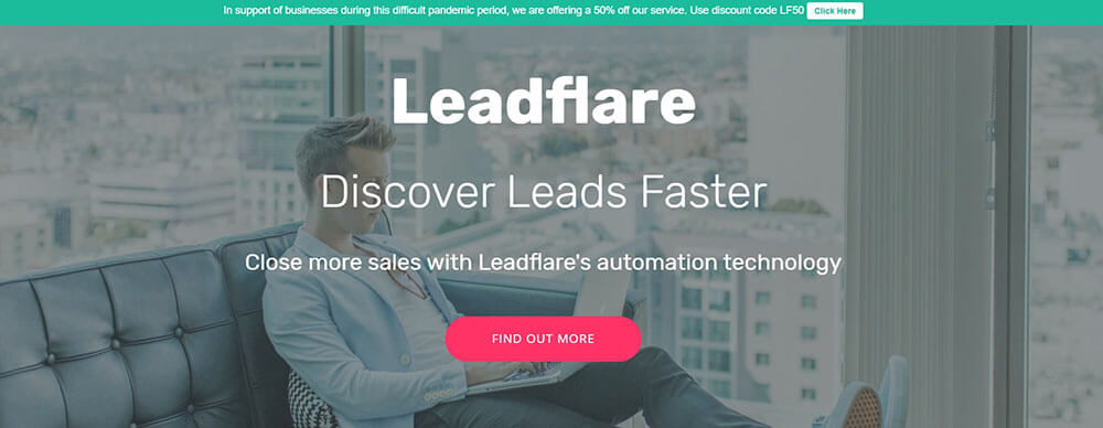 leadflare sales marketing 50% off discount lead generation covid19 covid-19 coronavirus cb circuitbreaker circuit breaker support business businesses grants funds assistance solidarity promotion promo